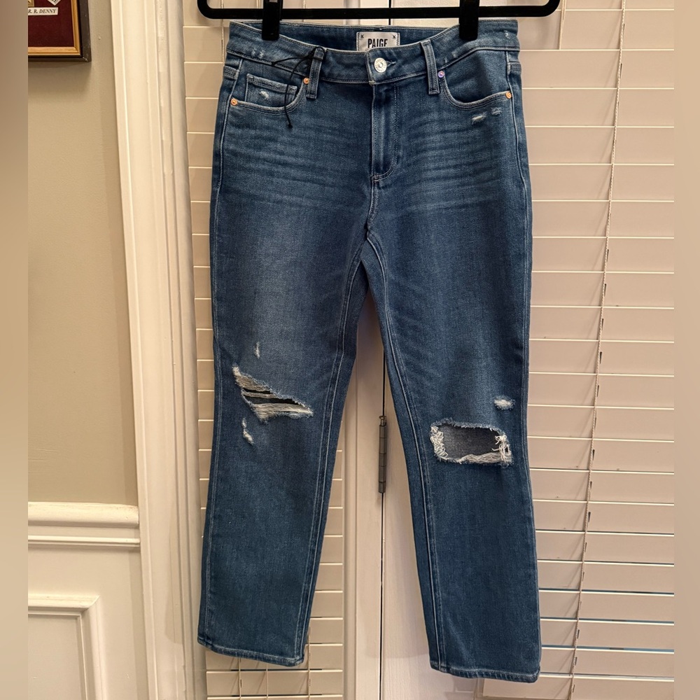 NWT PAIGE Women's Brigett Straight Leg Cropped Jeans - Sz 25